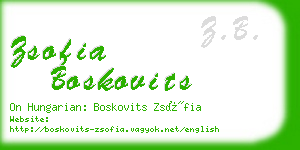 zsofia boskovits business card
